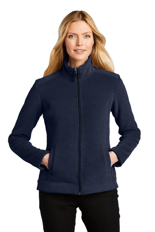 Port Authority Ladies Ultra Warm Brushed Fleece Jacket (Insignia Blue/ River Blue Navy)