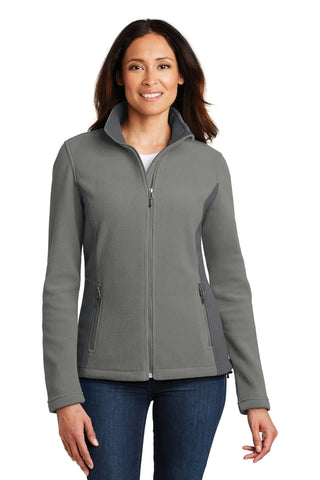 Port Authority Ladies Colorblock Value Fleece Jacket (Deep Smoke/ Battleship Grey)