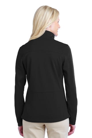 Port Authority Ladies Pique Fleece Jacket (Black)