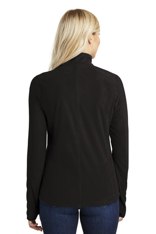 Port Authority Ladies Microfleece 1/2-Zip Pullover (Black)