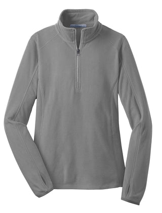 Port Authority Ladies Microfleece 1/2-Zip Pullover (Pearl Grey)