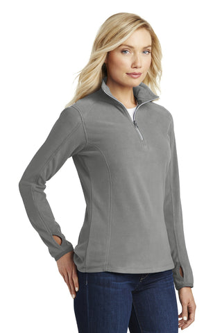 Port Authority Ladies Microfleece 1/2-Zip Pullover (Pearl Grey)