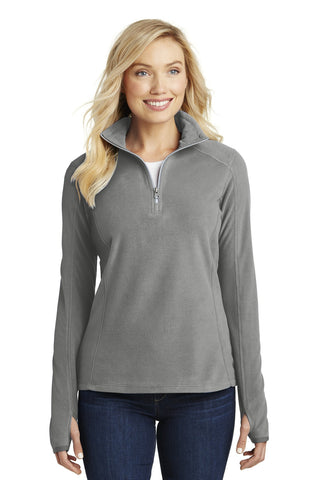 Port Authority Ladies Microfleece 1/2-Zip Pullover (Pearl Grey)