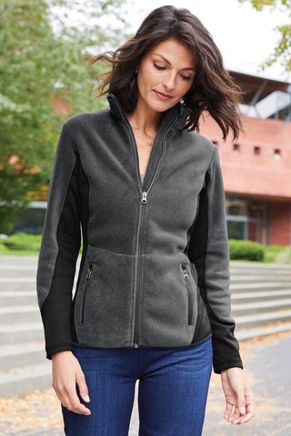 Port Authority Ladies R-Tek Pro Fleece Full-Zip Jacket (Black/ Black)