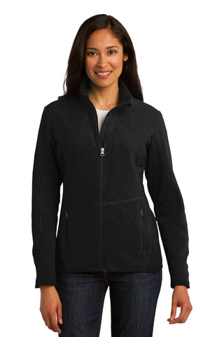 Port Authority Ladies R-Tek Pro Fleece Full-Zip Jacket (Black/ Black)