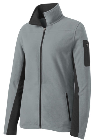 Port Authority Ladies Summit Fleece Full-Zip Jacket (Frost Grey/ Magnet)