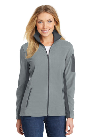 Port Authority Ladies Summit Fleece Full-Zip Jacket (Frost Grey/ Magnet)