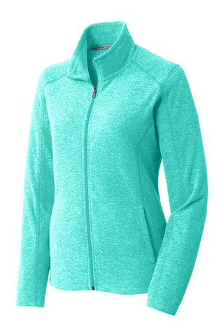 Port Authority Ladies Heather Microfleece Full-Zip Jacket (Aqua Green Heather)