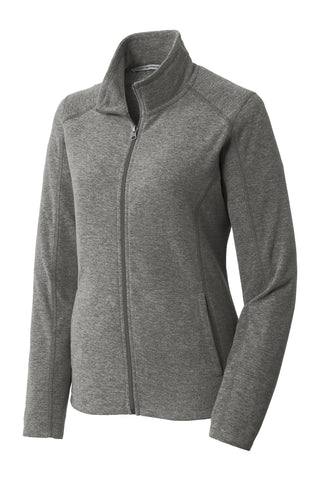 Port Authority Ladies Heather Microfleece Full-Zip Jacket (Pearl Grey Heather)