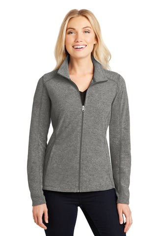 Port Authority Ladies Heather Microfleece Full-Zip Jacket (Pearl Grey Heather)