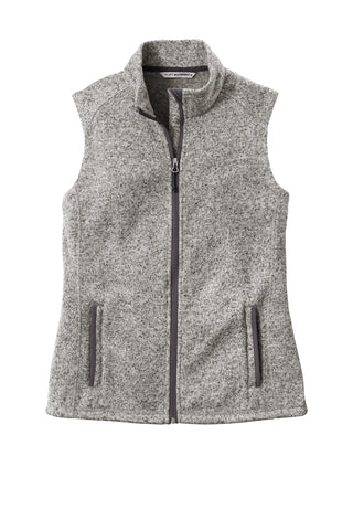 Port Authority Ladies Sweater Fleece Vest (Grey Heather)