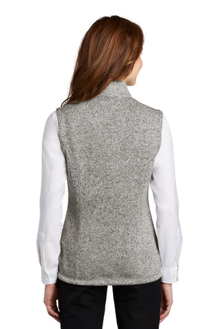 Port Authority Ladies Sweater Fleece Vest (Grey Heather)