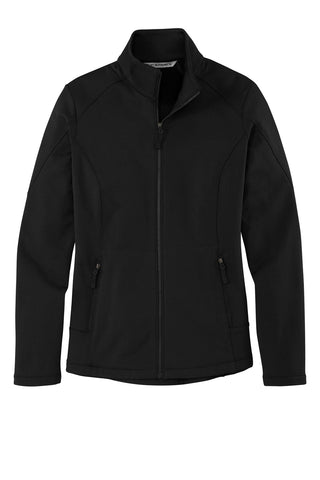 Port Authority Ladies Grid Fleece Jacket (Deep Black)