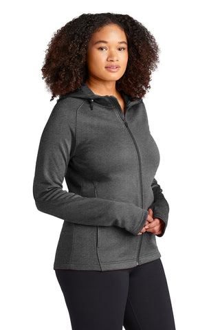 Sport-Tek Ladies Tech Fleece Full-Zip Hooded Jacket (Graphite Heather)