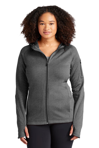 Sport-Tek Ladies Tech Fleece Full-Zip Hooded Jacket (Graphite Heather)