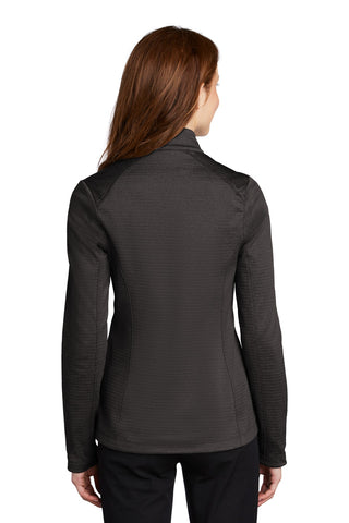 Port Authority Ladies Diamond Heather Fleece Full-Zip Jacket (Dark Charcoal Heather)