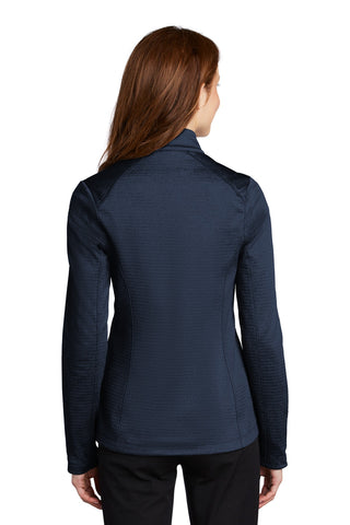 Port Authority Ladies Diamond Heather Fleece Full-Zip Jacket (Dress Blue Navy Heather)