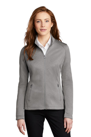 Port Authority Ladies Diamond Heather Fleece Full-Zip Jacket (Gusty Grey Heather)