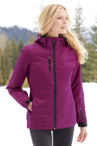 Port Authority Ladies Vortex Waterproof 3-in-1 Jacket (Black/ Black)