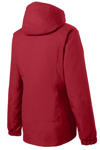 Port Authority Ladies Vortex Waterproof 3-in-1 Jacket (Rich Red/ Black)