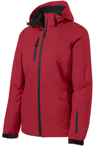 Port Authority Ladies Vortex Waterproof 3-in-1 Jacket (Rich Red/ Black)