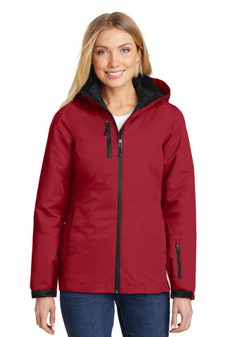 Port Authority Ladies Vortex Waterproof 3-in-1 Jacket (Rich Red/ Black)