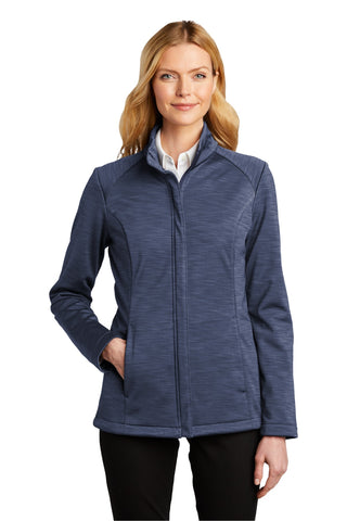 Port Authority Ladies Stream Soft Shell Jacket (Dress Blue Navy Heather)