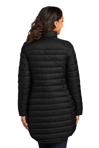 Port Authority Ladies Horizon Puffy Long Jacket (Deep Black)