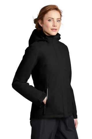 Port Authority Ladies Insulated Waterproof Tech Jacket (Deep Black)