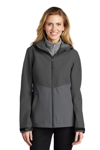 Port Authority Ladies Tech Rain Jacket (Storm Grey/ Shadow Grey)