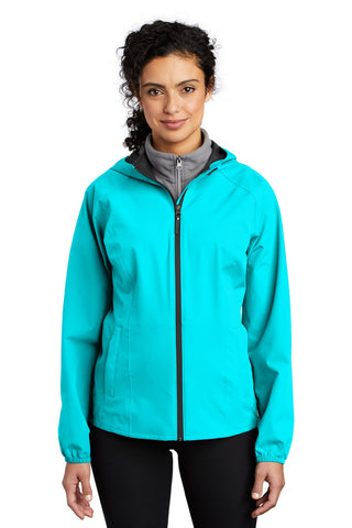 Port Authority Ladies Essential Rain Jacket (Light Cyan Blue)
