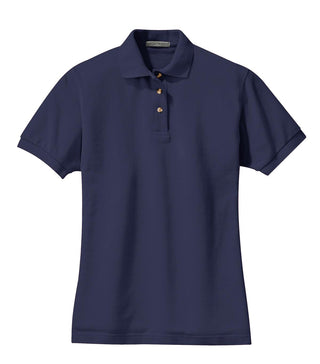 Port Authority Ladies Heavyweight Cotton Pique Polo (Navy)