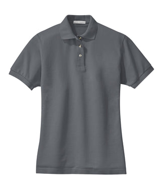 Port Authority Ladies Heavyweight Cotton Pique Polo (Steel Grey)