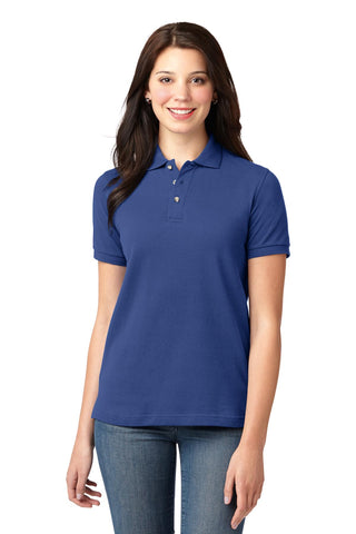 Port Authority Ladies Heavyweight Cotton Pique Polo (Royal)