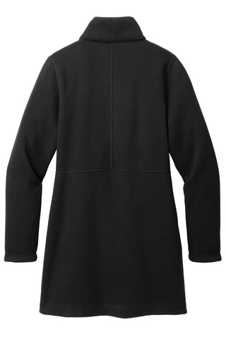 Port Authority Ladies Arc Sweater Fleece Long Jacket (Deep Black)