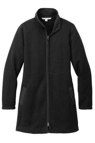 Port Authority Ladies Arc Sweater Fleece Long Jacket (Deep Black)