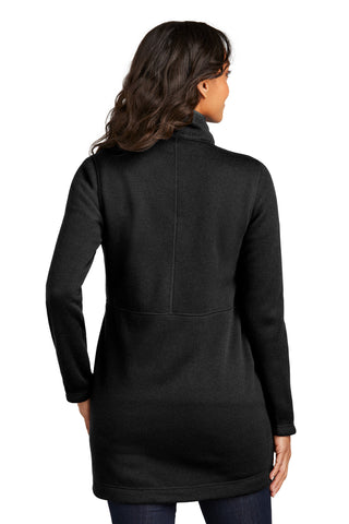 Port Authority Ladies Arc Sweater Fleece Long Jacket (Deep Black)