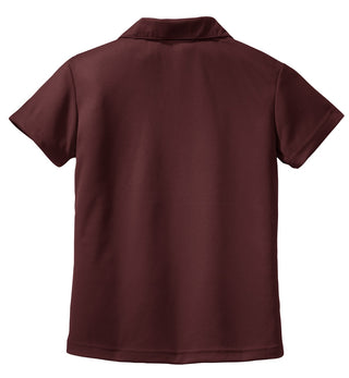 Sport-Tek Ladies Dri-Mesh V-Neck Polo (Maroon)