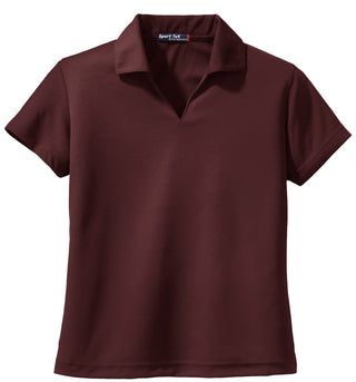 Sport-Tek Ladies Dri-Mesh V-Neck Polo (Maroon)