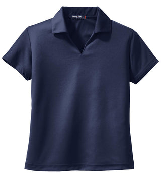 Sport-Tek Ladies Dri-Mesh V-Neck Polo (Navy)