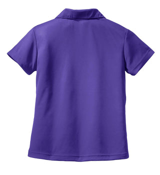 Sport-Tek Ladies Dri-Mesh V-Neck Polo (Purple)