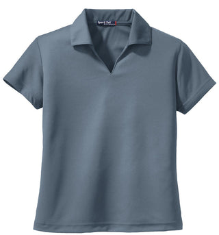 Sport-Tek Ladies Dri-Mesh V-Neck Polo (Steel)