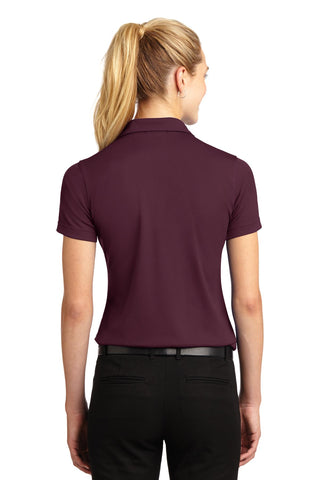 Sport-Tek Ladies Dri-Mesh V-Neck Polo (Maroon)