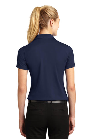 Sport-Tek Ladies Dri-Mesh V-Neck Polo (Navy)