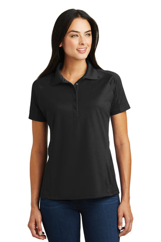 Sport-Tek Ladies Dri-Mesh Pro Polo (Black)