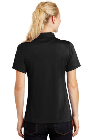 Sport-Tek Ladies Dry Zone Raglan Accent Polo (Black)