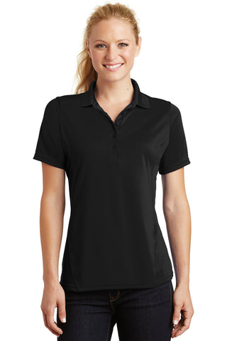 Sport-Tek Ladies Dry Zone Raglan Accent Polo (Black)