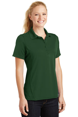 Sport-Tek Ladies Dry Zone Raglan Accent Polo (Forest Green)