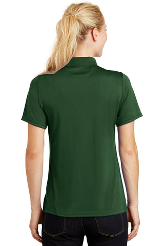 Sport-Tek Ladies Dry Zone Raglan Accent Polo (Forest Green)