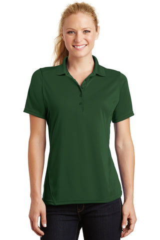 Sport-Tek Ladies Dry Zone Raglan Accent Polo (Forest Green)